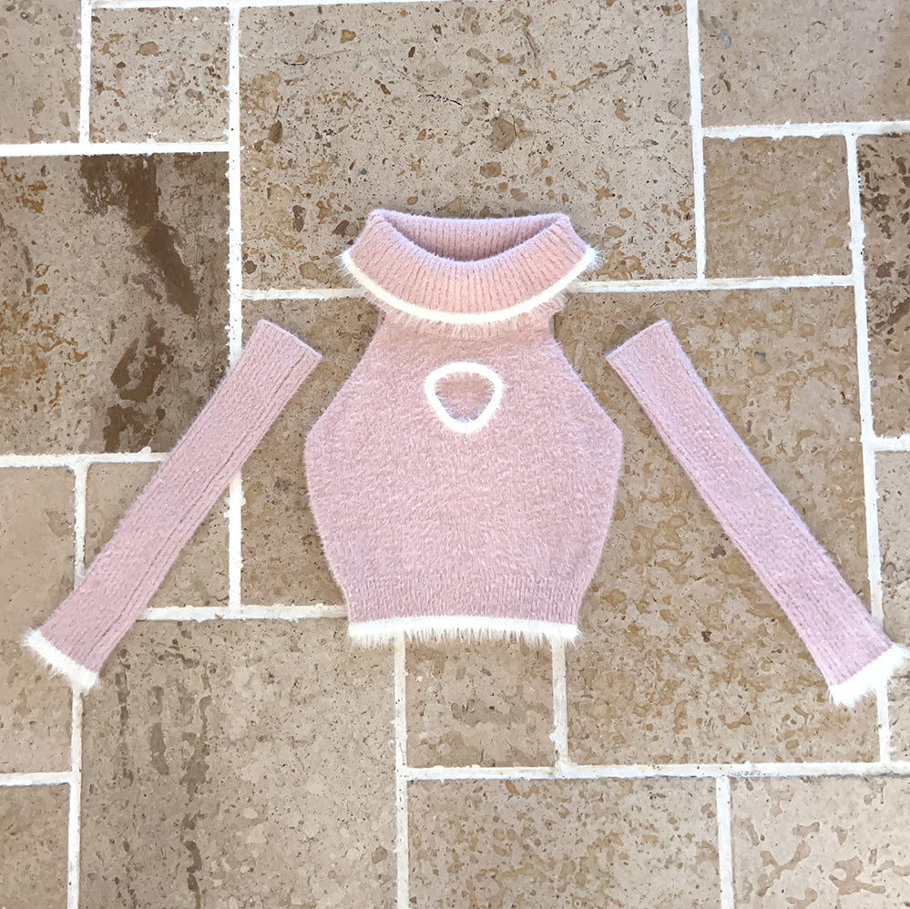 Plush Girl Slim Knitted Top/Dress