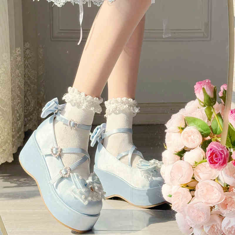 Chanson Cream Thick Sole Lolita Shoes