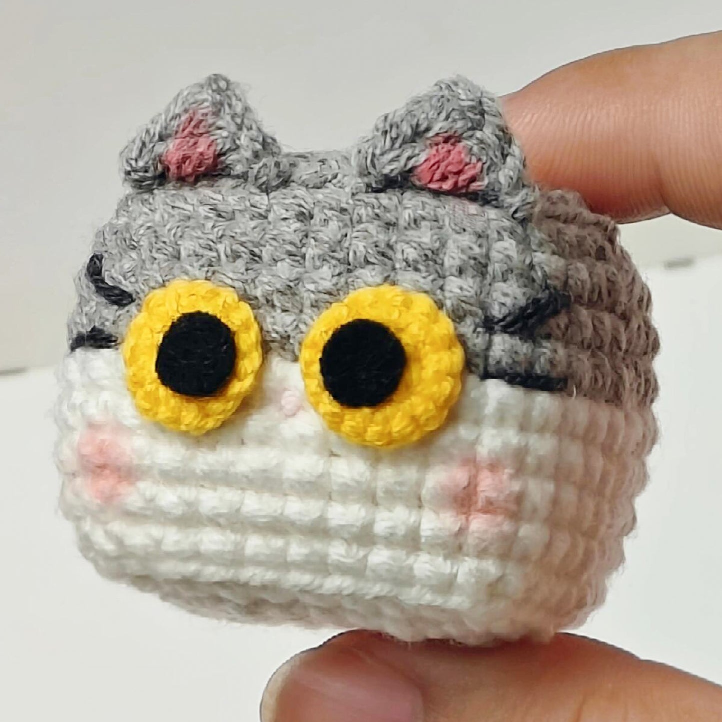 diy wool cute little black cat material bag