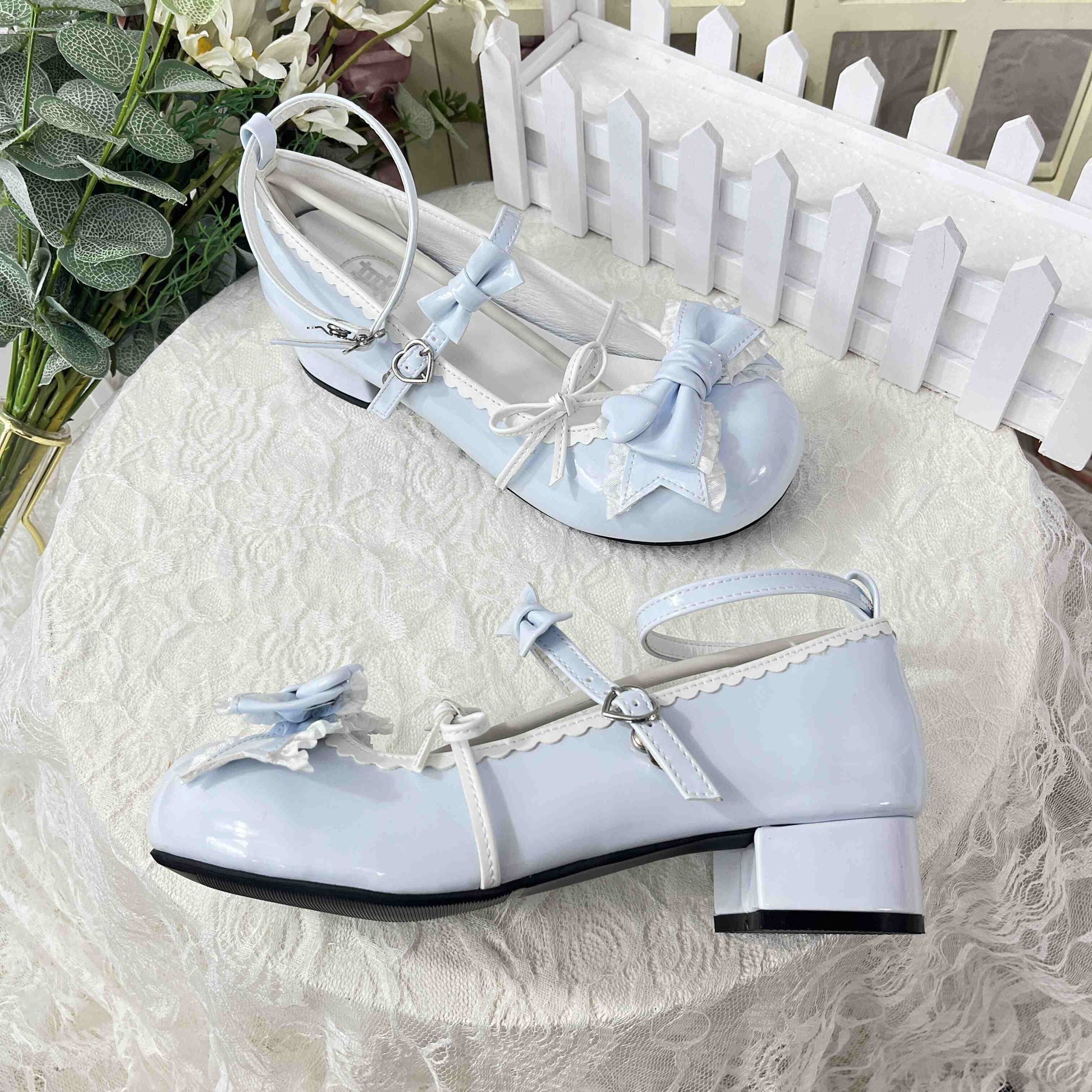 Kawaii Bow Round Toe Leather Shoes