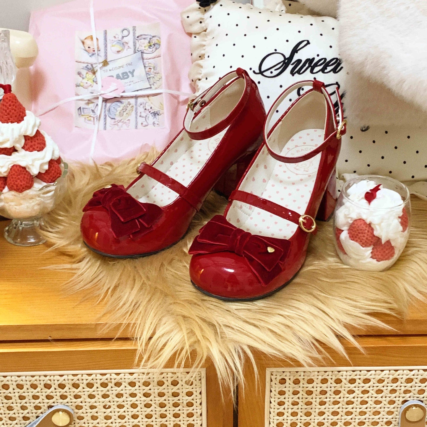 Strap Bow Mary Jane Shoes