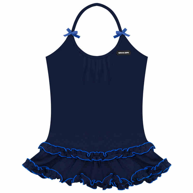 Lace Bow Knitted Ruffled Tank Top
