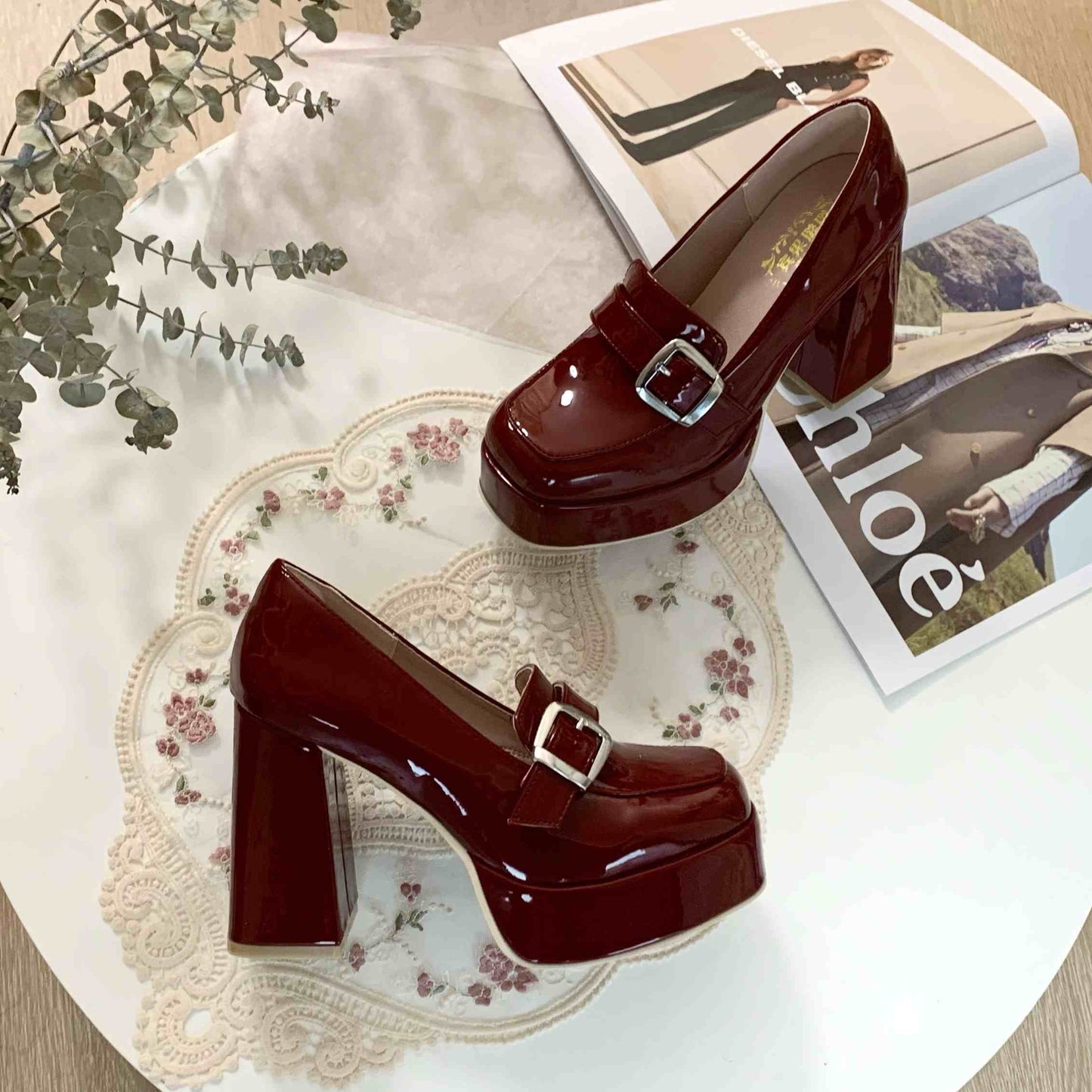 Preppy Buckle Coquette Shoes