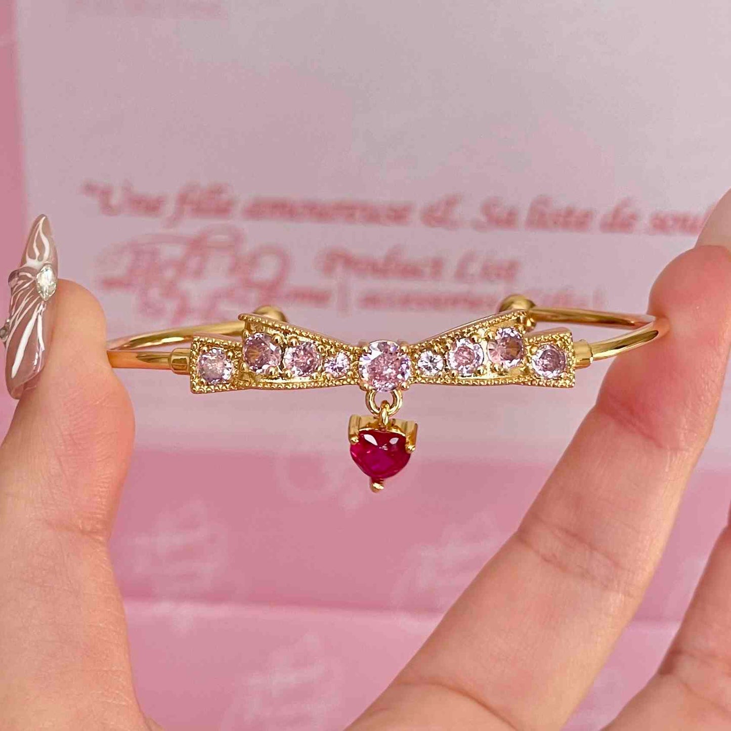 Sakura Snow Bow Pearl Bracelet