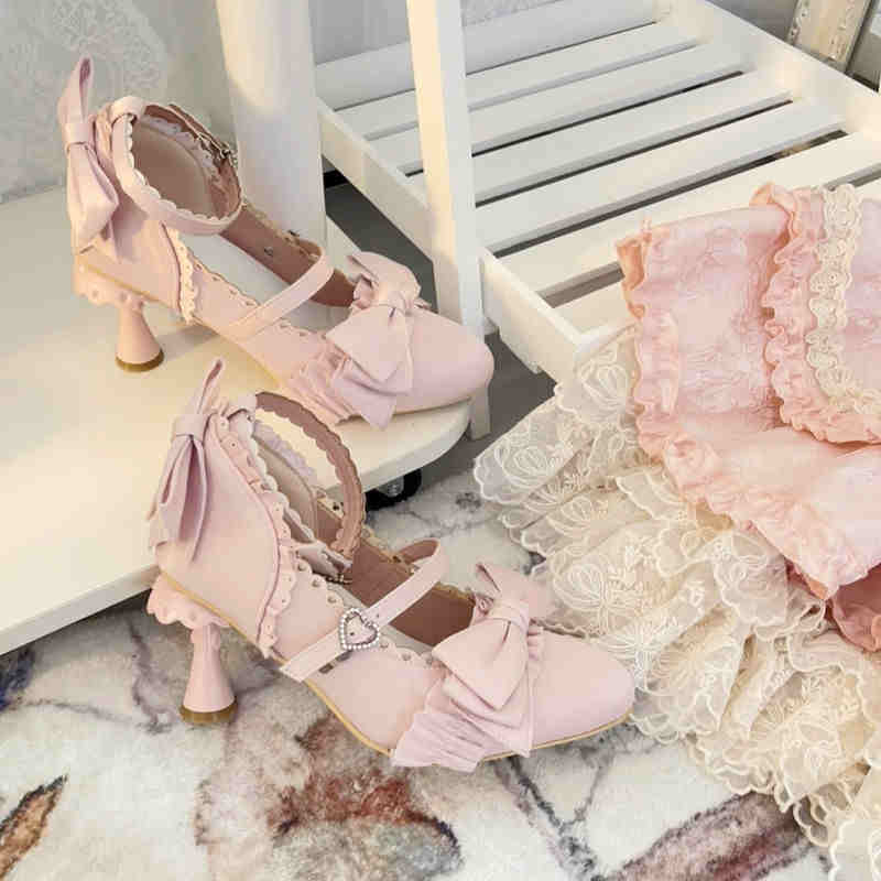 Ruffled Bows Leather Princess Shoes
