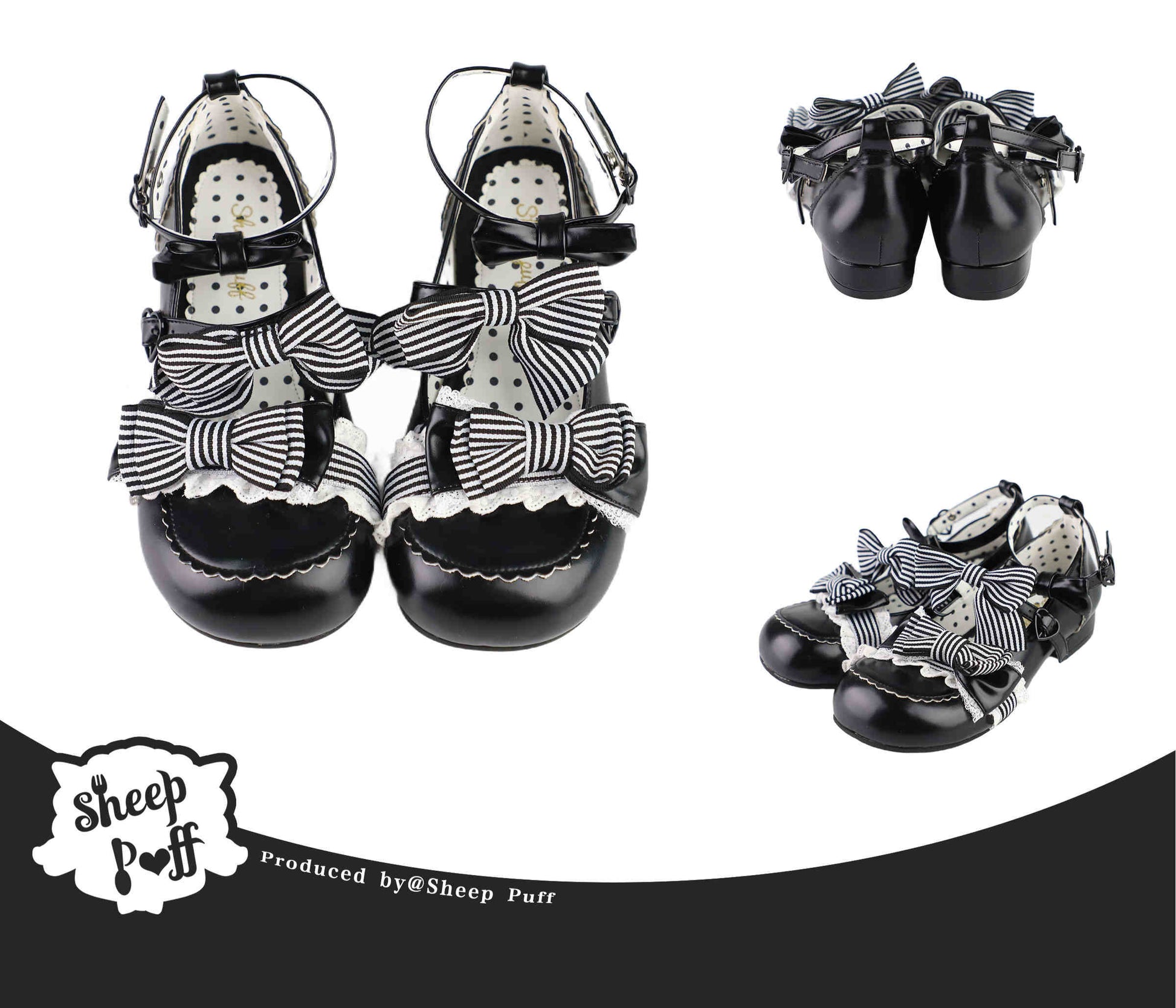Alice Puff Bows Lolita Shoes