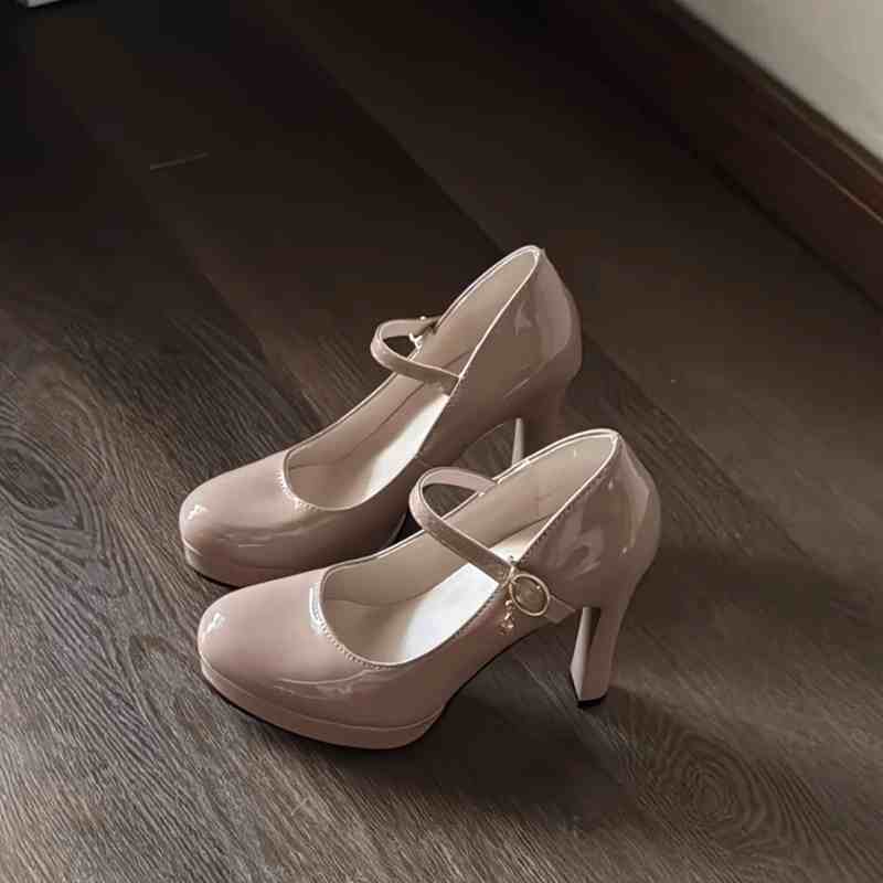 Preppy Buckle Mary Jane High Heels