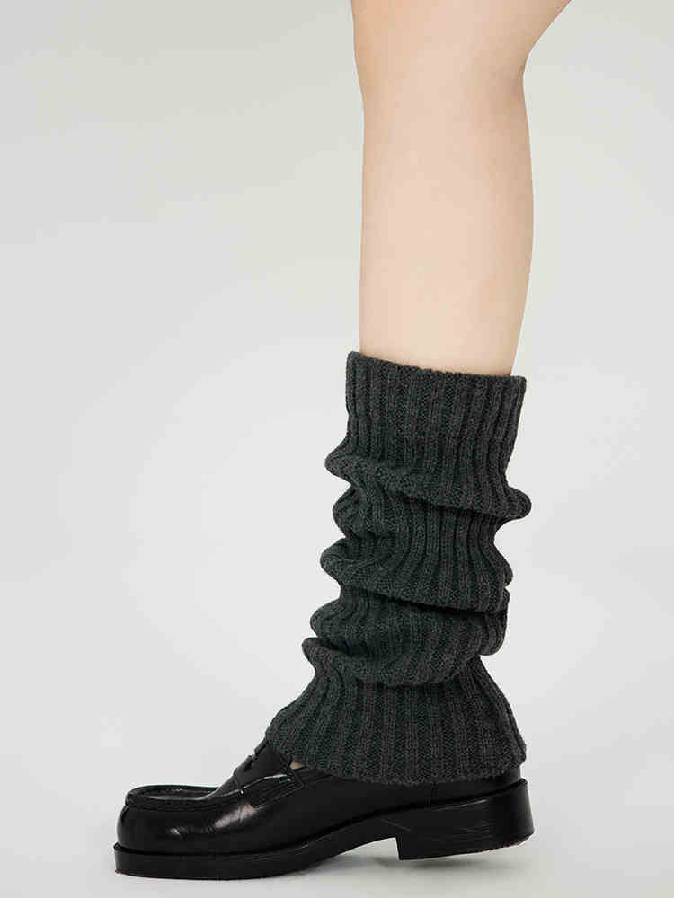 Preppy Cream Knitted Trumpet Leg Covers