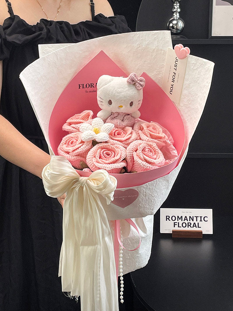 rose handwoven bouquet