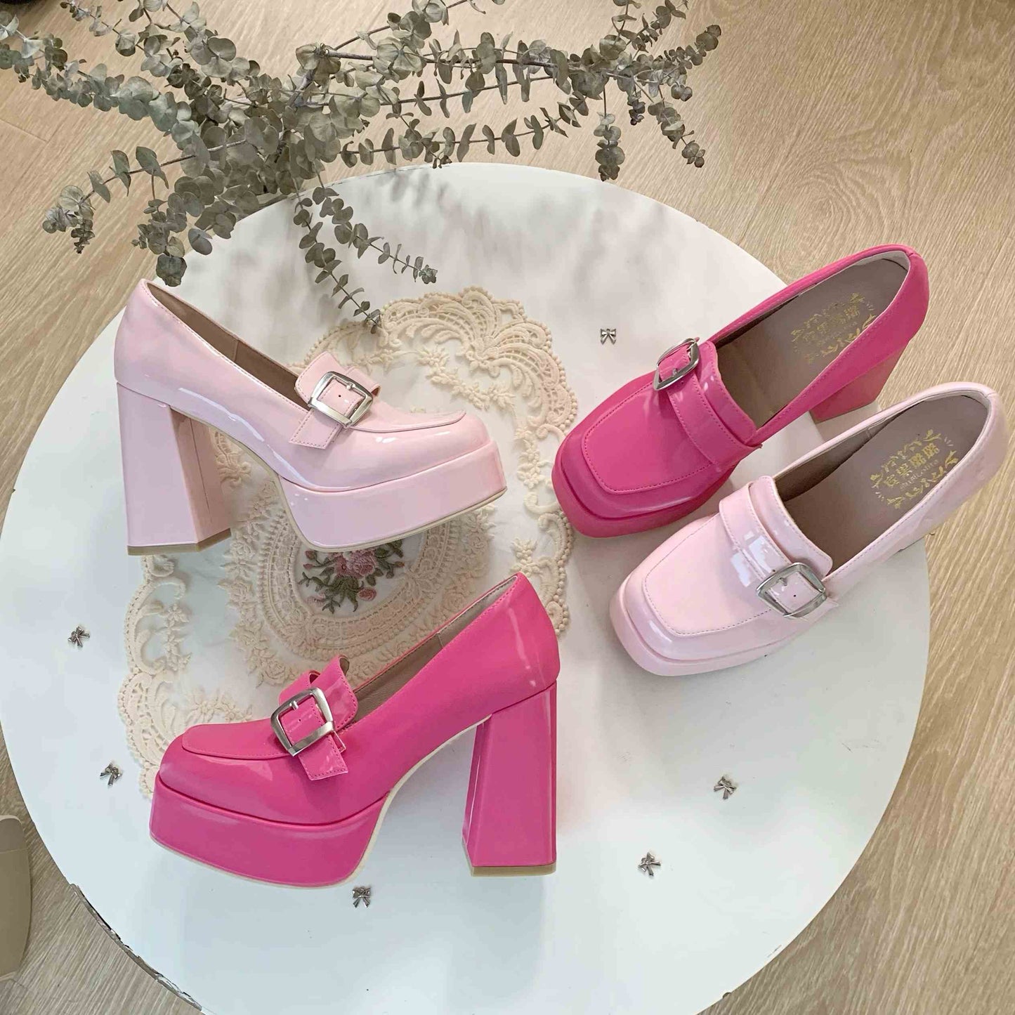 Preppy Buckle Coquette Shoes