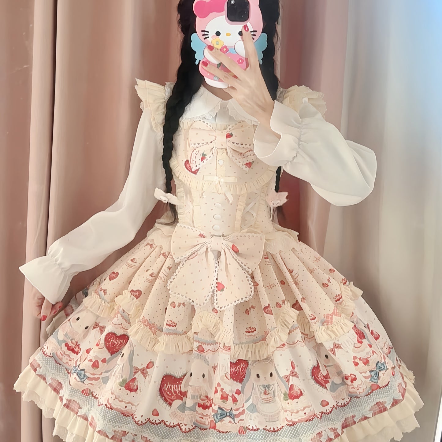 Sweetheart Dreamland lolita Blue Cute Rabbit Cake dress