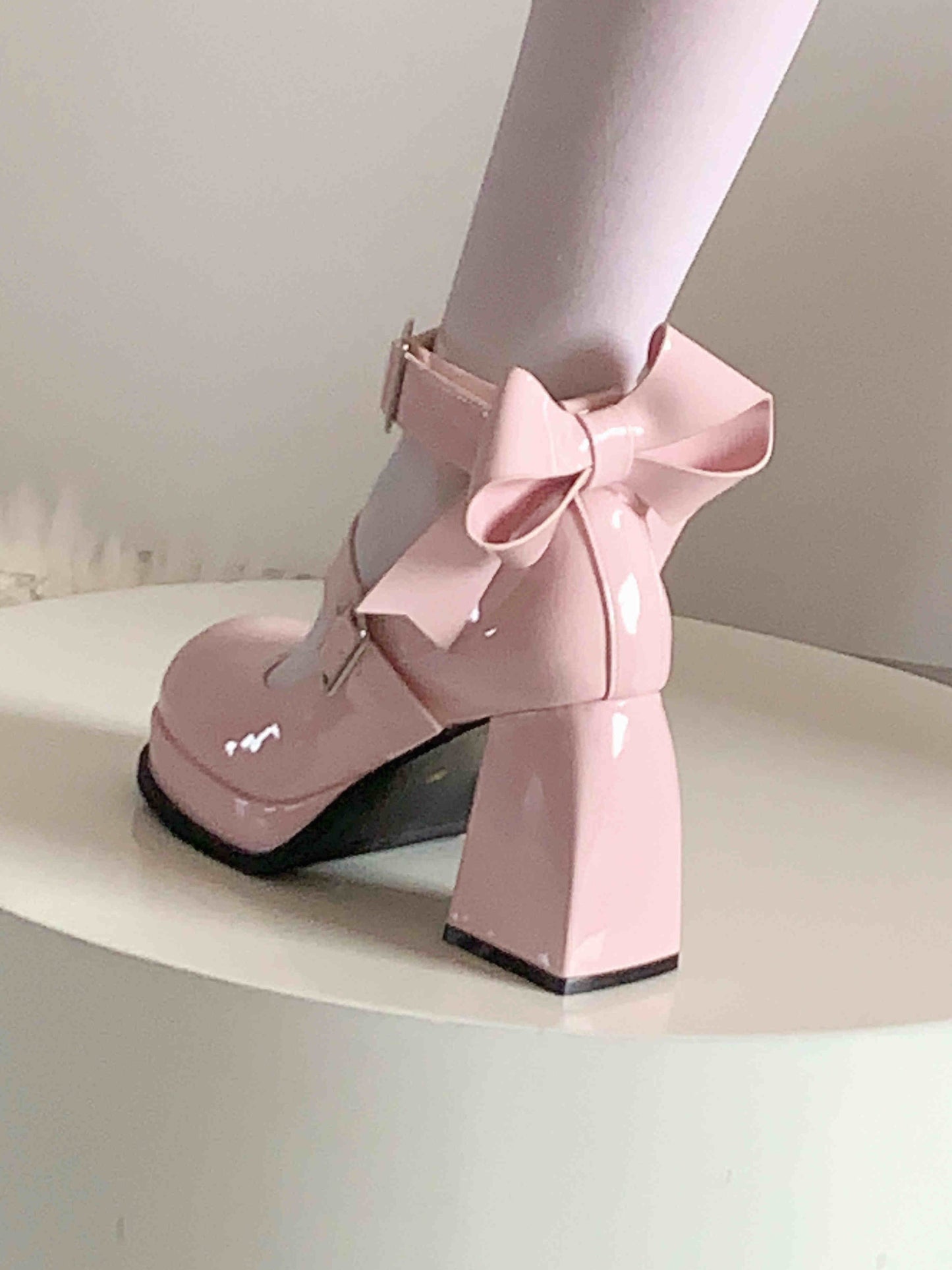 Cute Bow Mary Jane High Heels