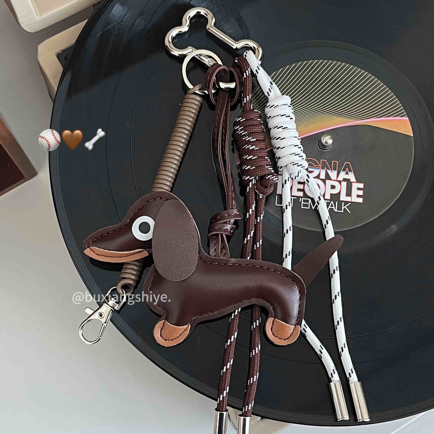 Retro Dachshund Keychain Bag Pendant