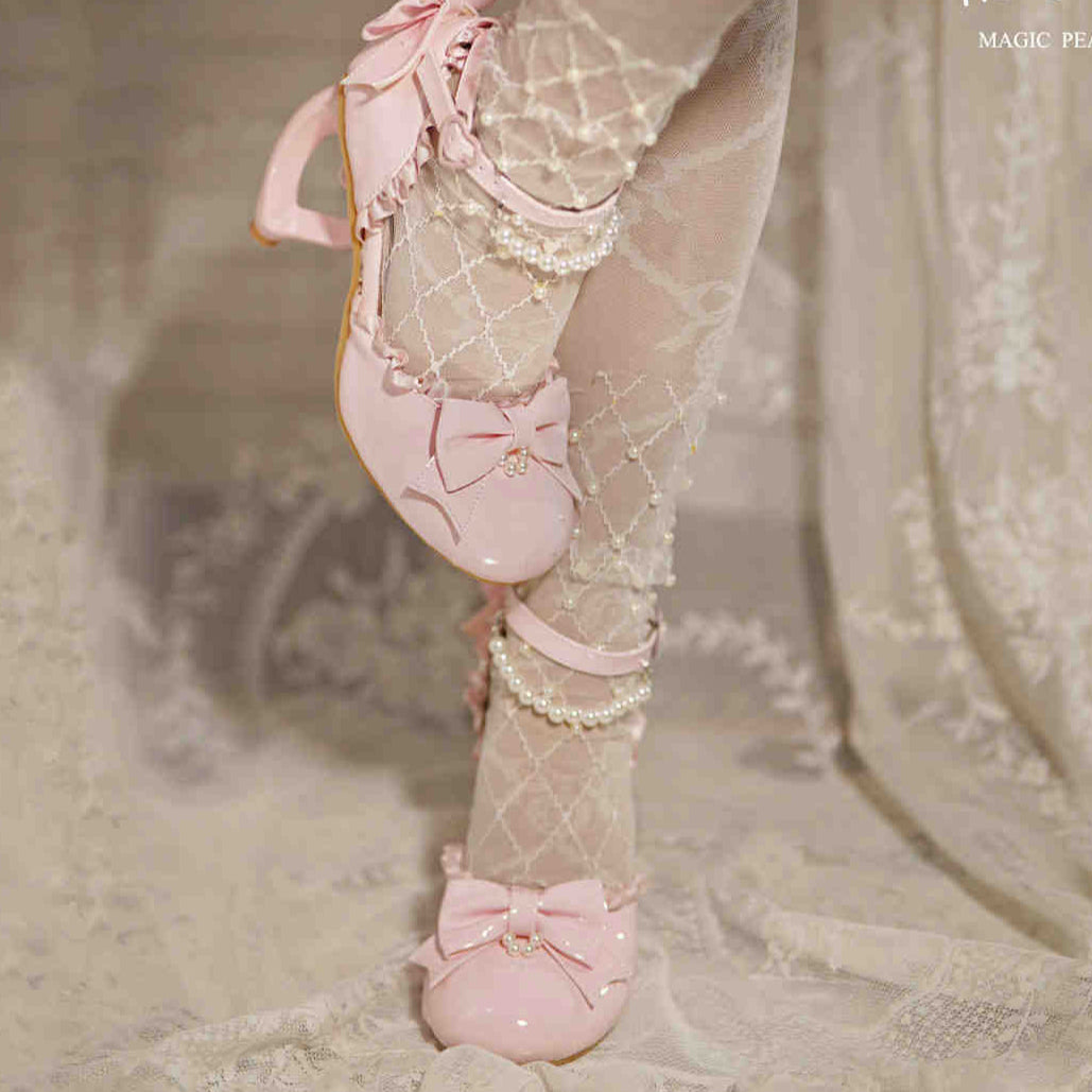Heart Shape Heels Bow Sandals