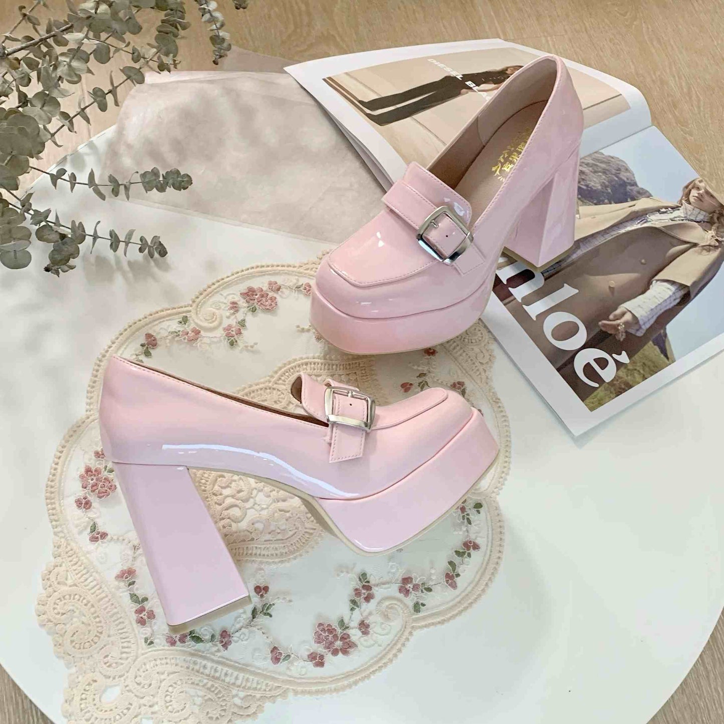 Preppy Buckle Coquette Shoes