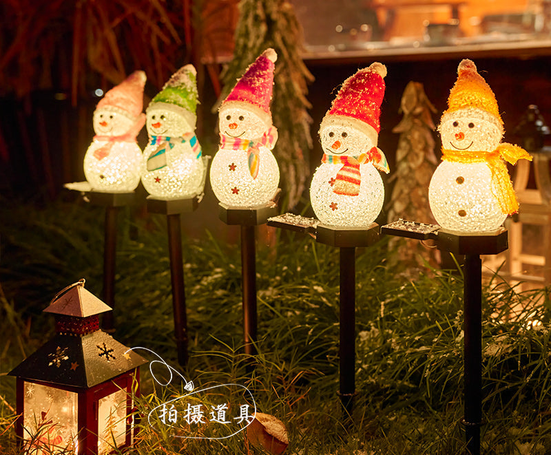 Christmas LED lantern snowman outdoor lights