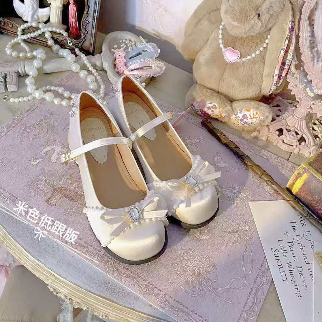 French Mary Jane Fairy Bow Shoes