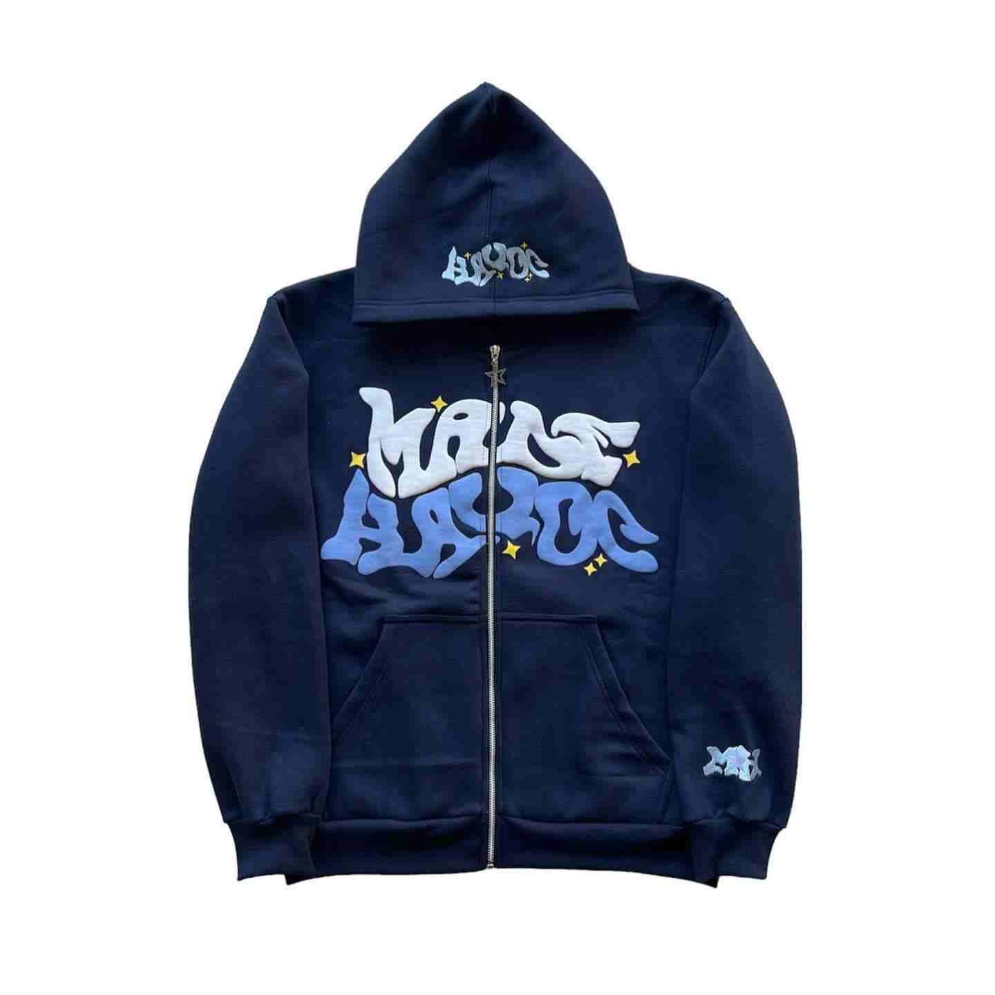 Street Hip-hop Zip-up Y2K Hoodie
