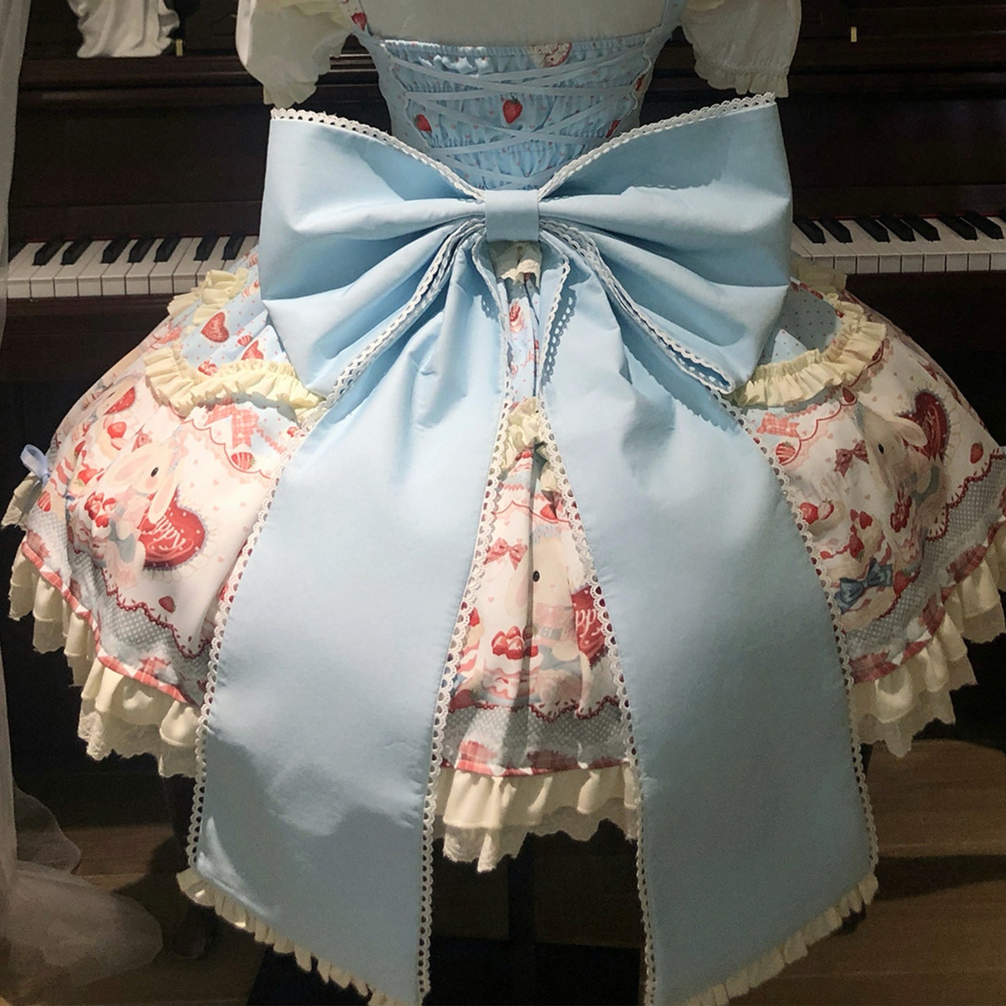 Sweetheart Dreamland lolita Blue Cute Rabbit Cake dress