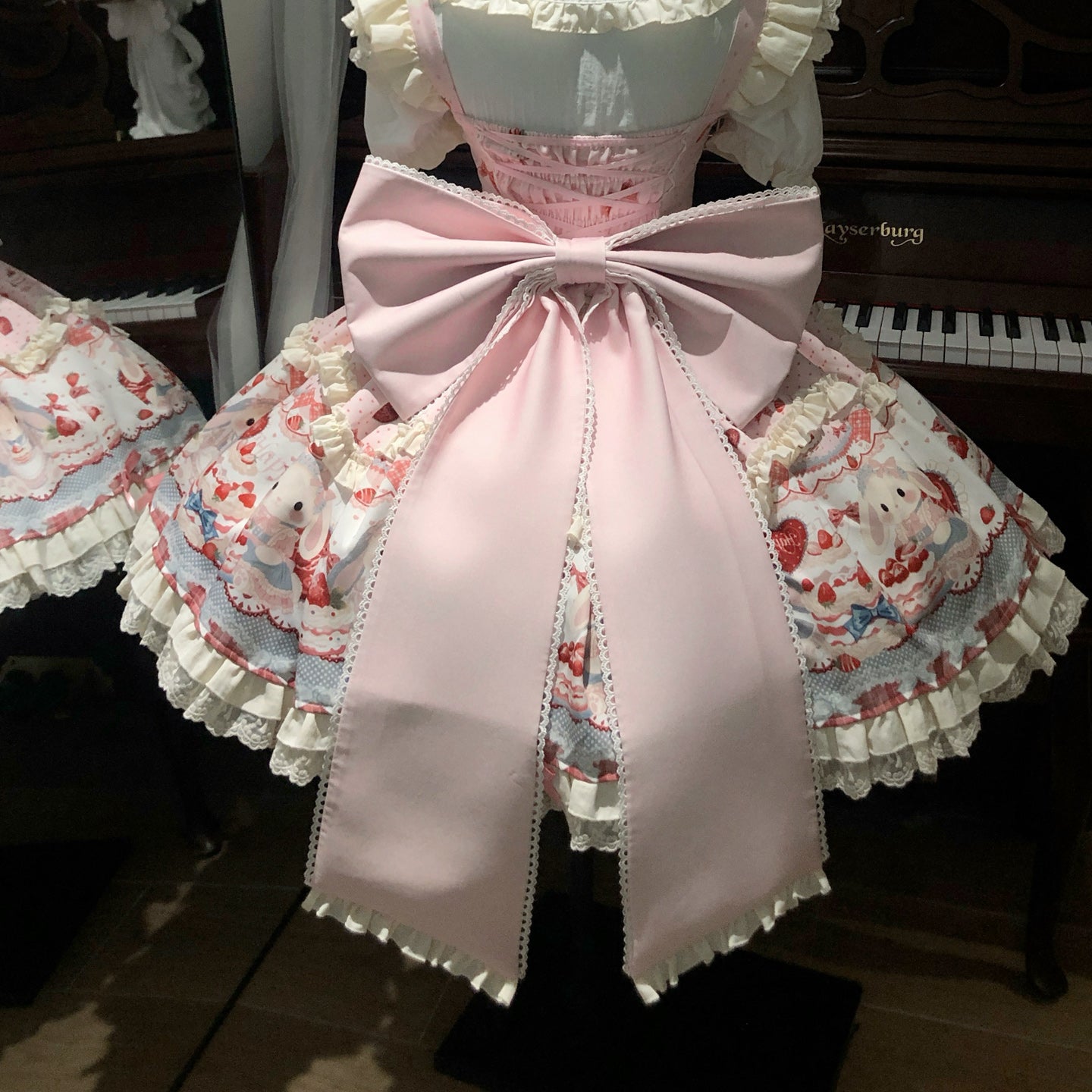 Sweetheart Dreamland lolita Blue Cute Rabbit Cake dress