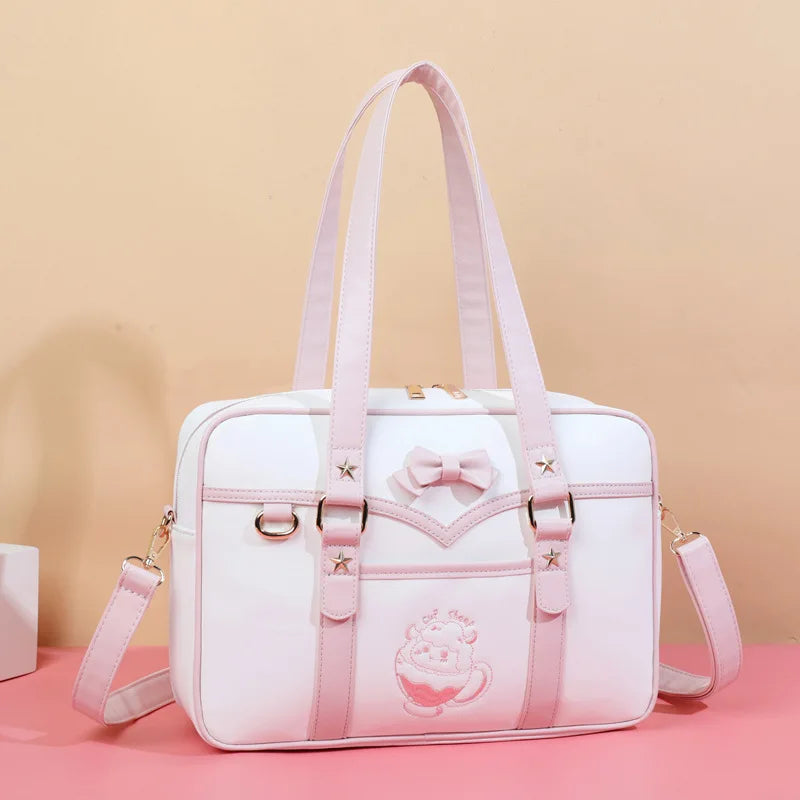 Pastel Sheep Teacup Messenger Bag Pink