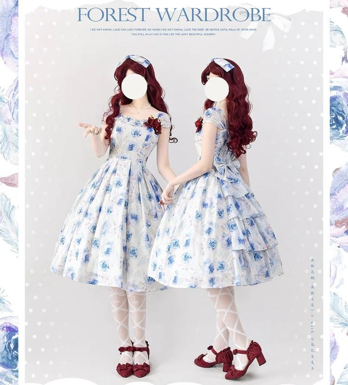 Vintage Lolita JSK Dress Summer Thin Dress