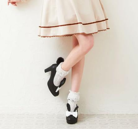Baby Bun Heels Black