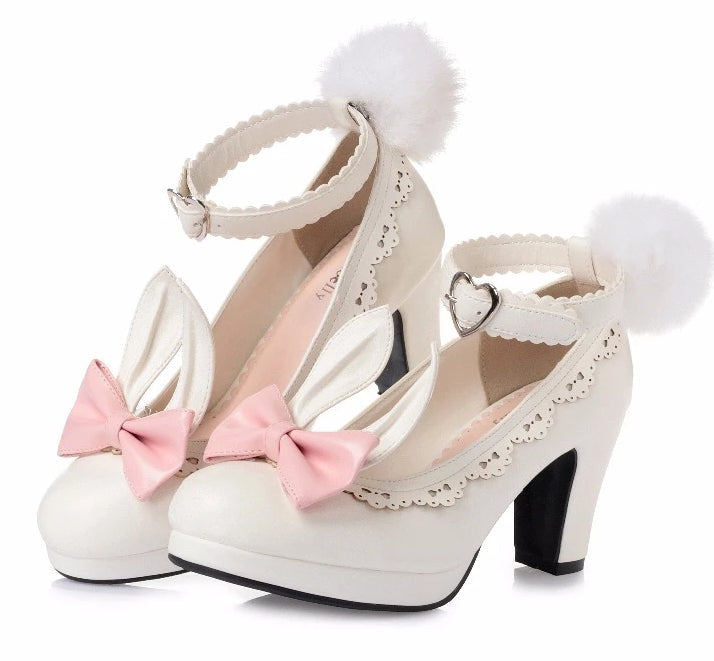 Baby Bun Heels White