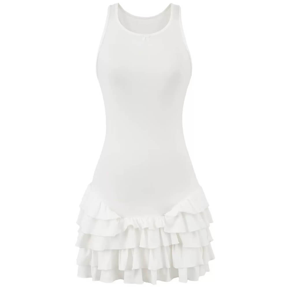 Ballerina Capucina Ruffle Dress White