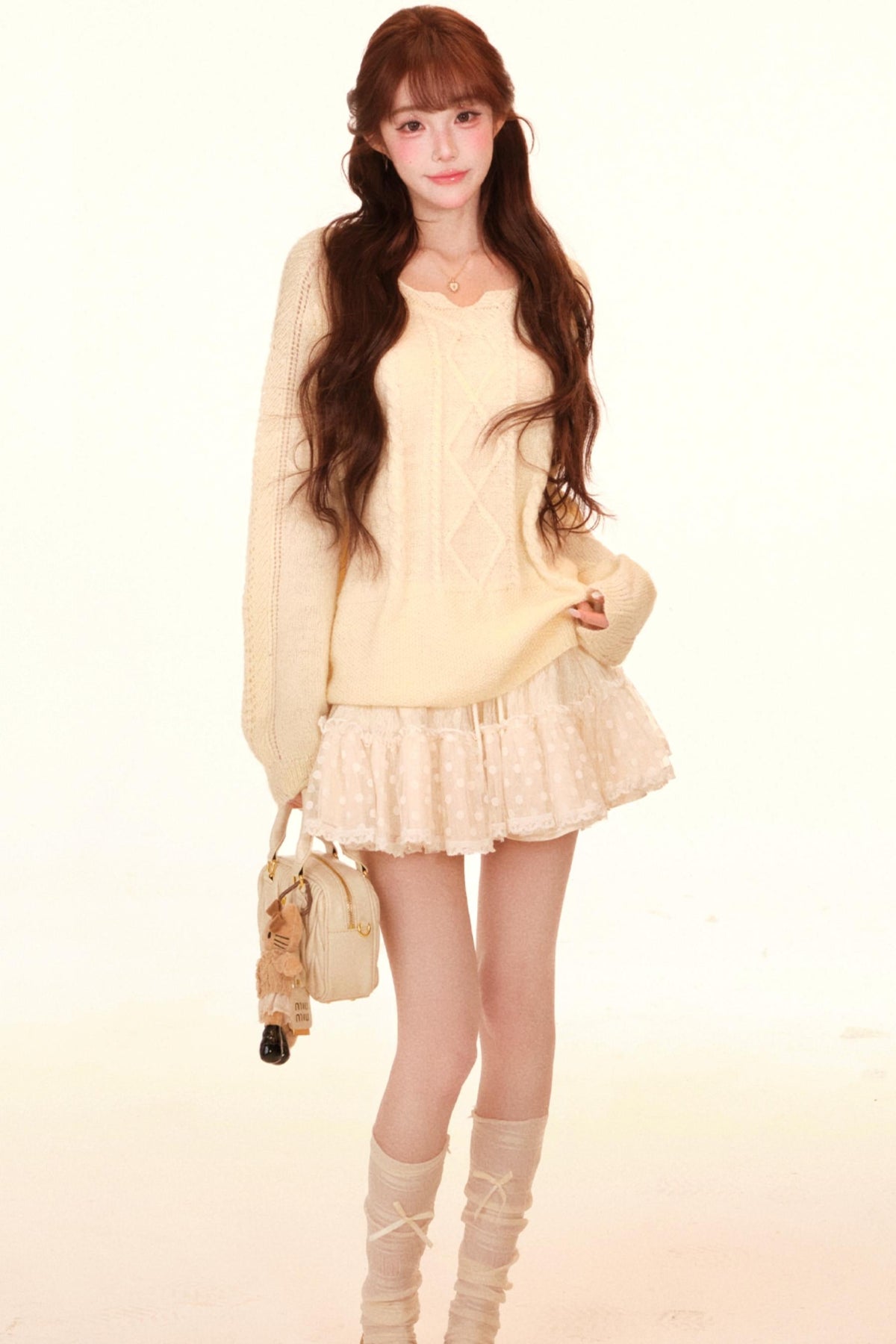 Loose Sweet Girly Top + Skirt Skirt