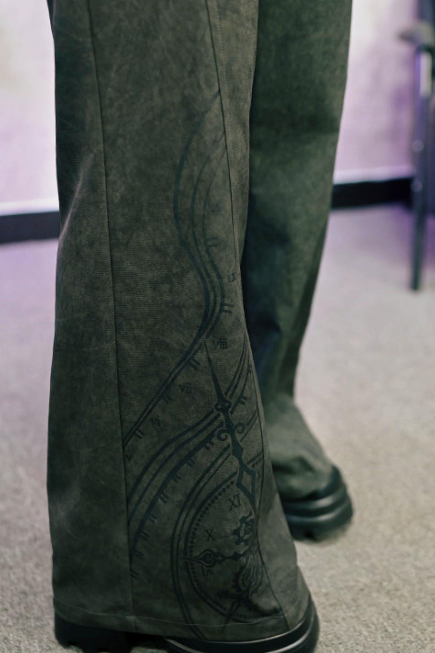 Edgy Boot-Cut Slacks