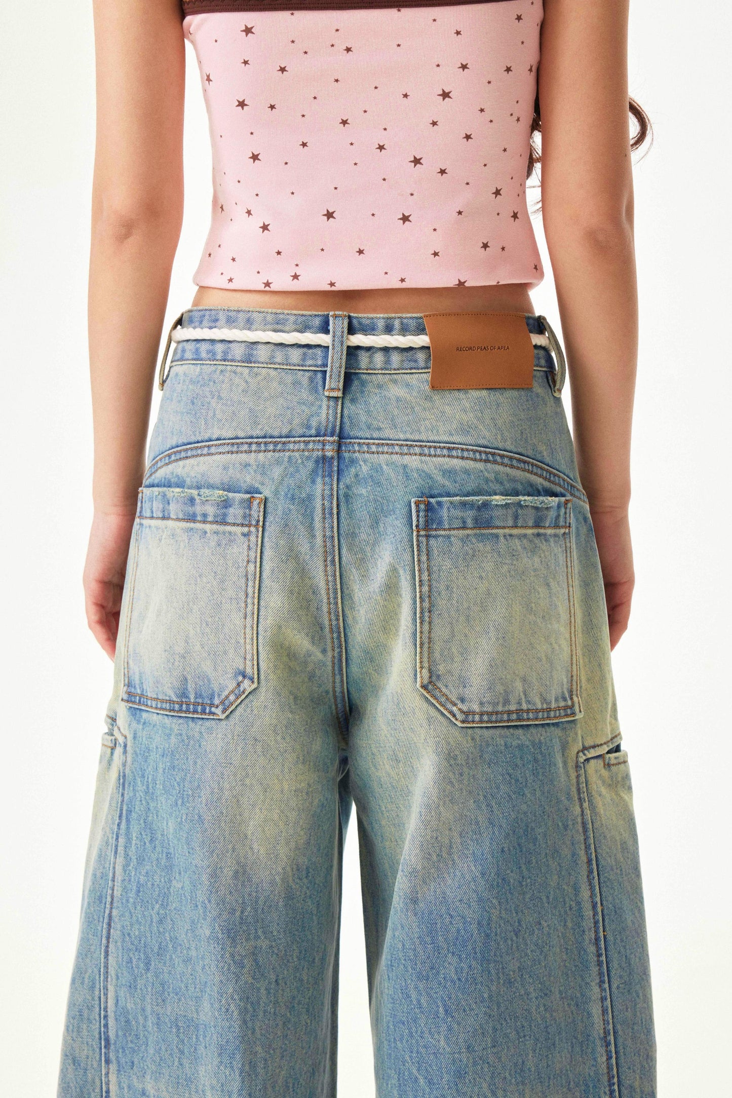 American Retro Wide Denim Pants