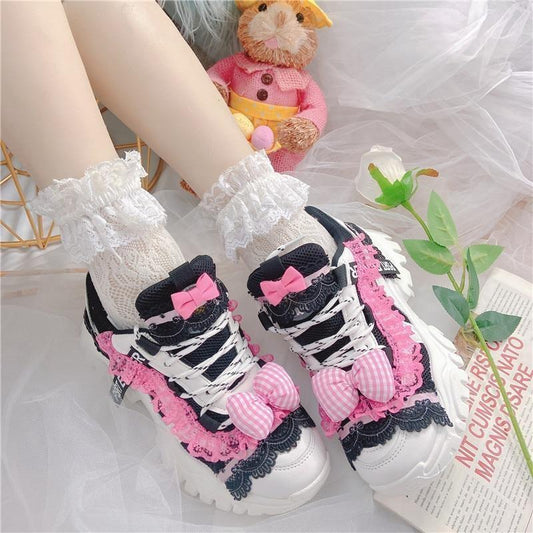 Black & Pink Baby Doll Sneakers 8