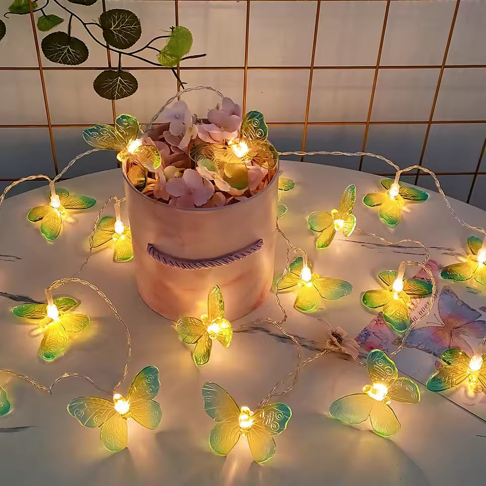Butterfly LED String Lights Green