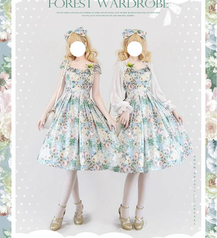 Vintage Lolita JSK Dress Summer Thin Dress