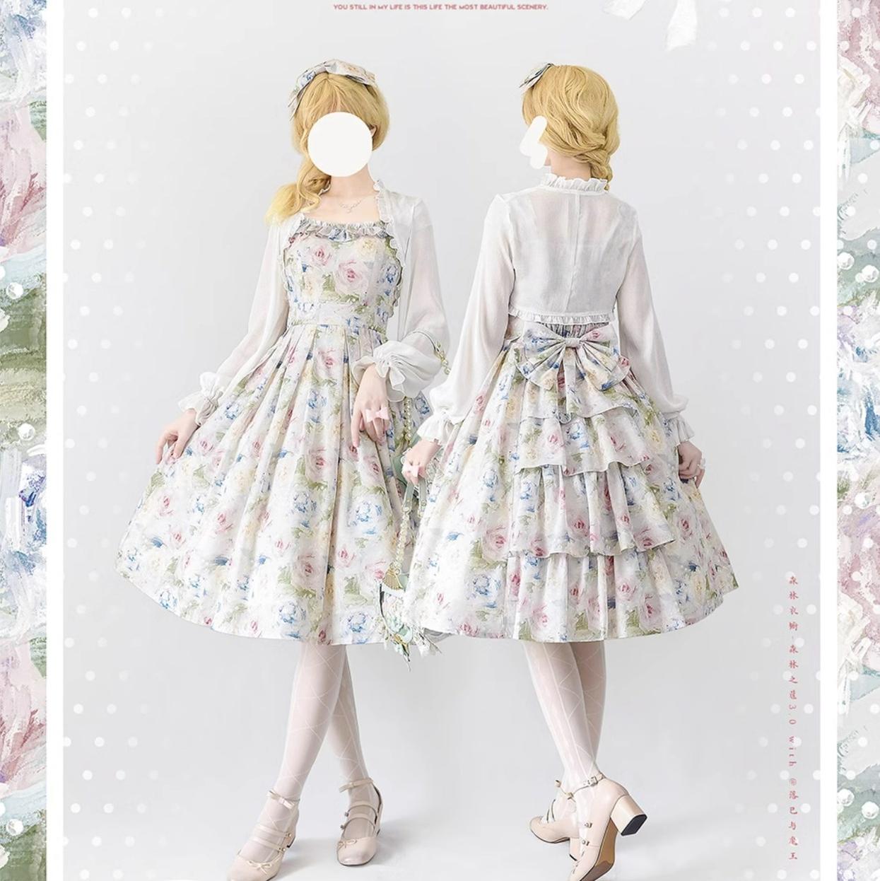 Vintage Lolita JSK Dress Summer Thin Dress