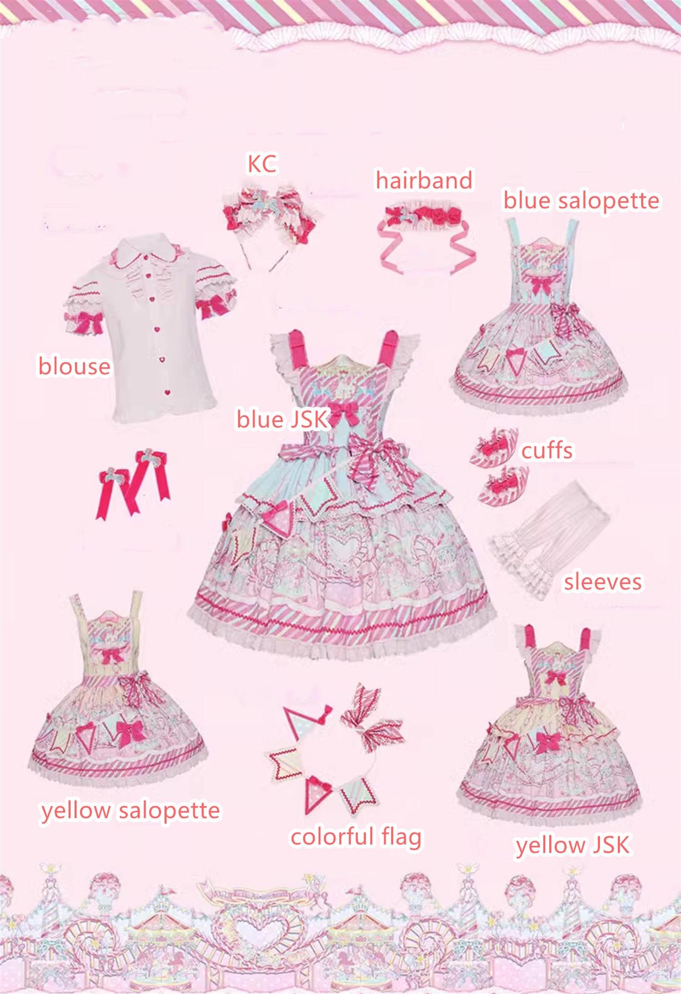 Candy Park Salopette Sweet Lolita Jumper Dress Set
