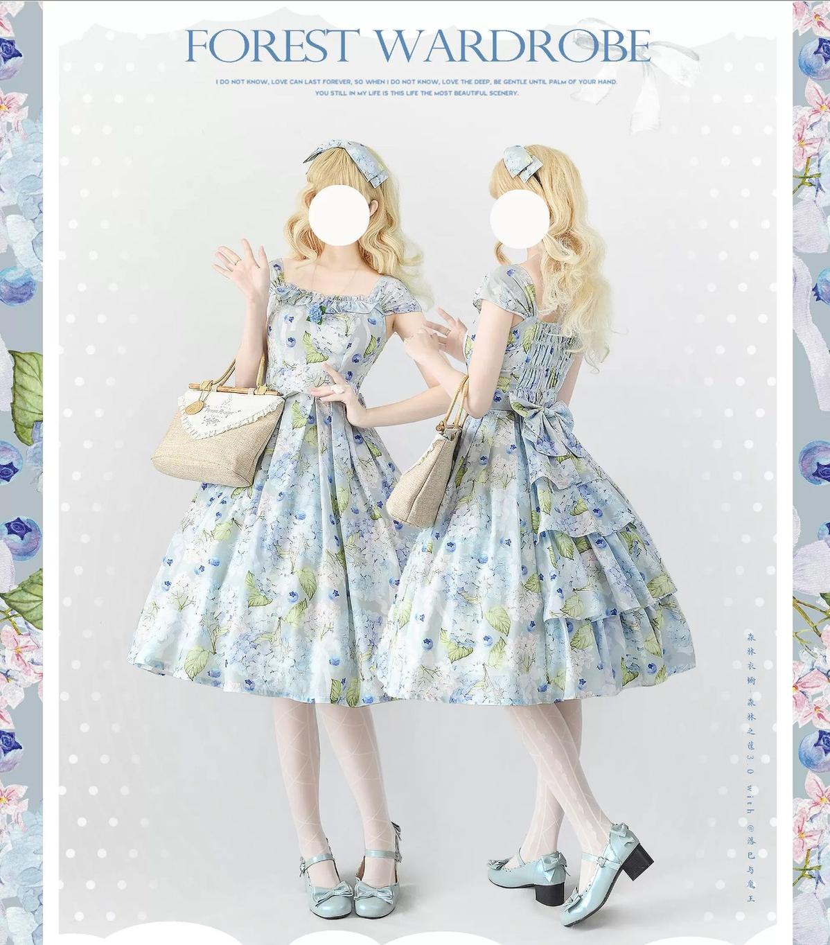 Vintage Lolita JSK Dress Summer Thin Dress
