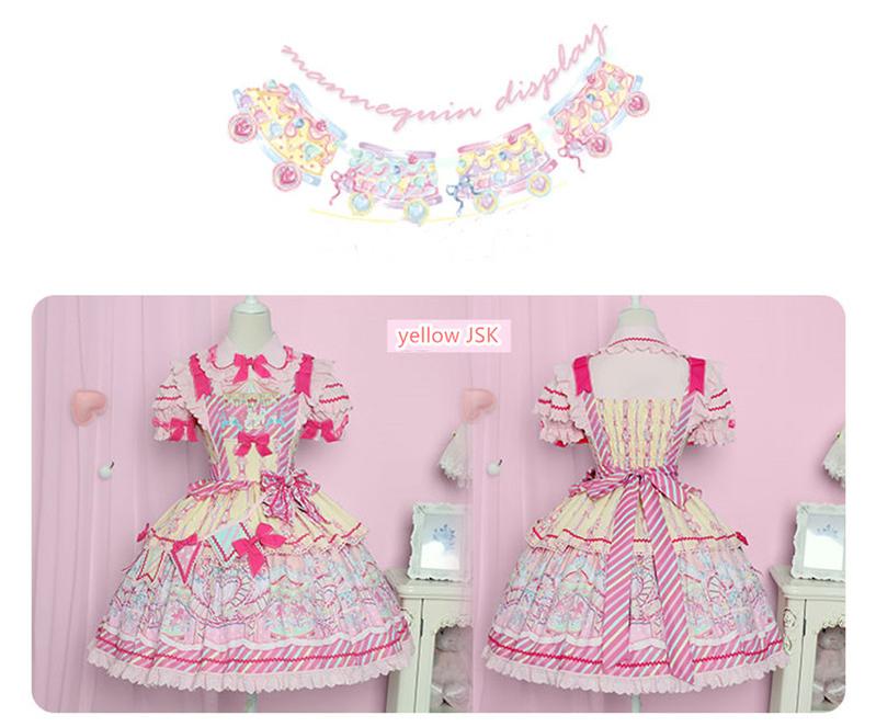 Candy Park Salopette Sweet Lolita Jumper Dress Set