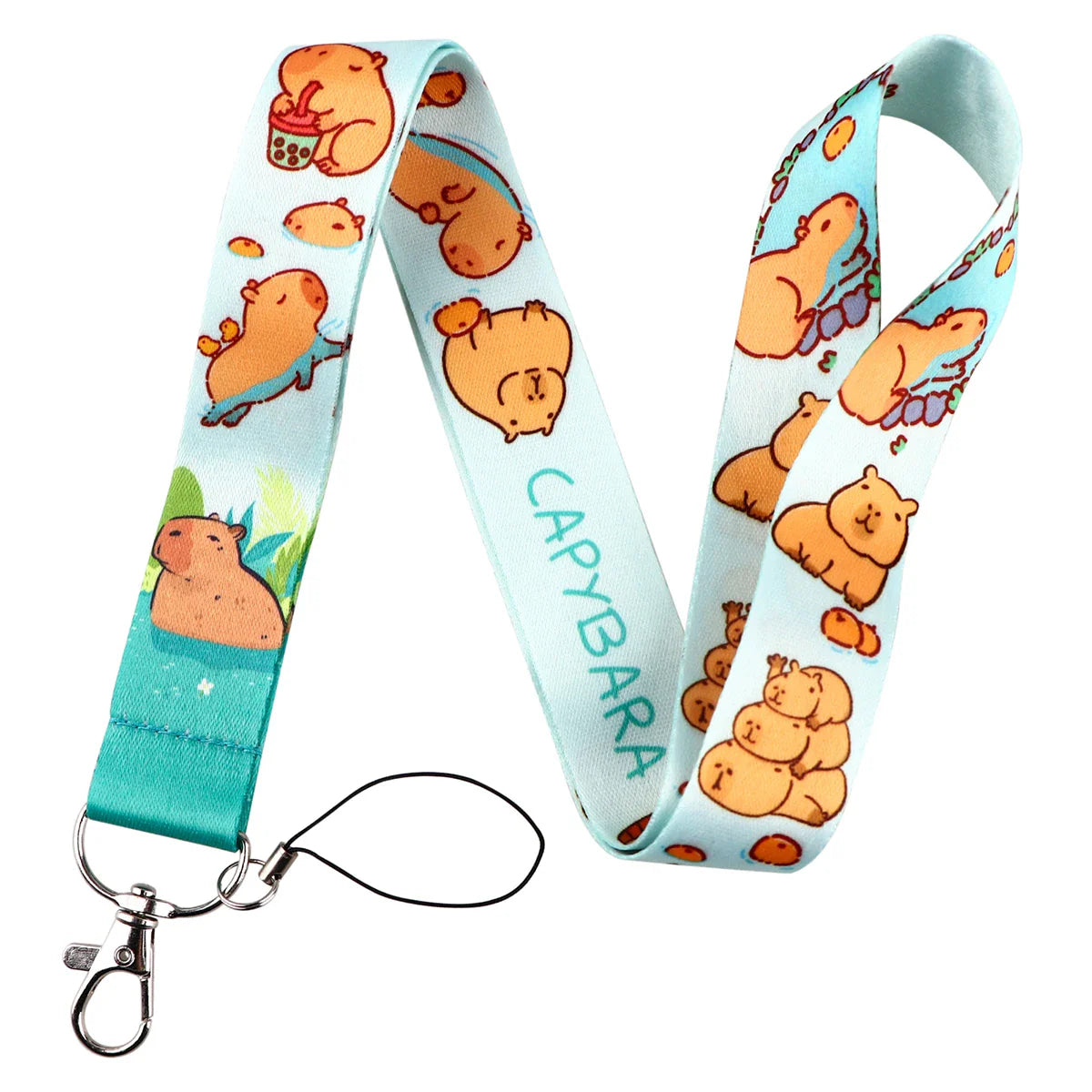 Capybara Lanyard & Card Holder