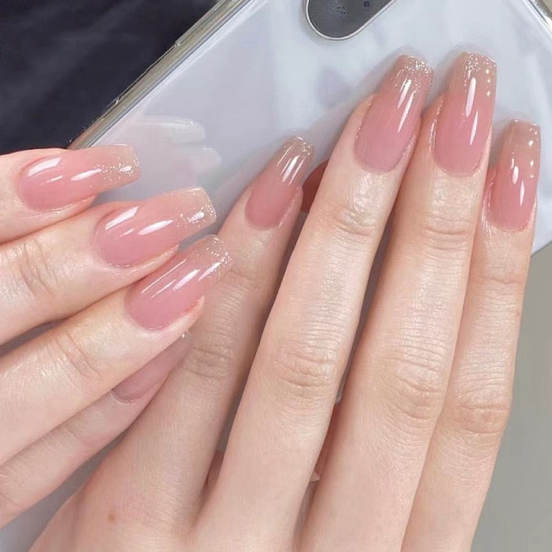 Clear Neutral Tone Press On Nails