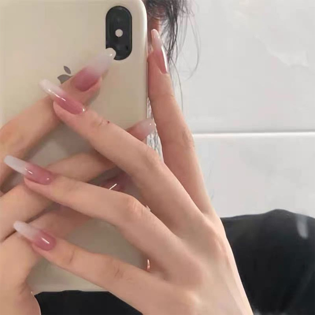 Clear Neutral Tone Press On Nails