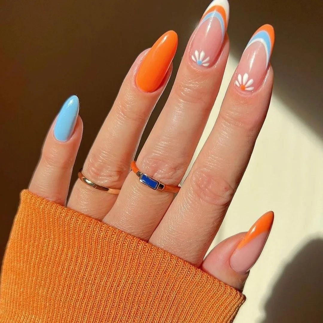 Spring Floral Press On Nails