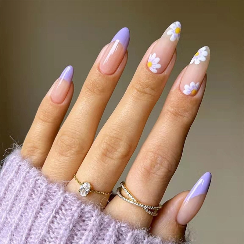 Spring Floral Press On Nails