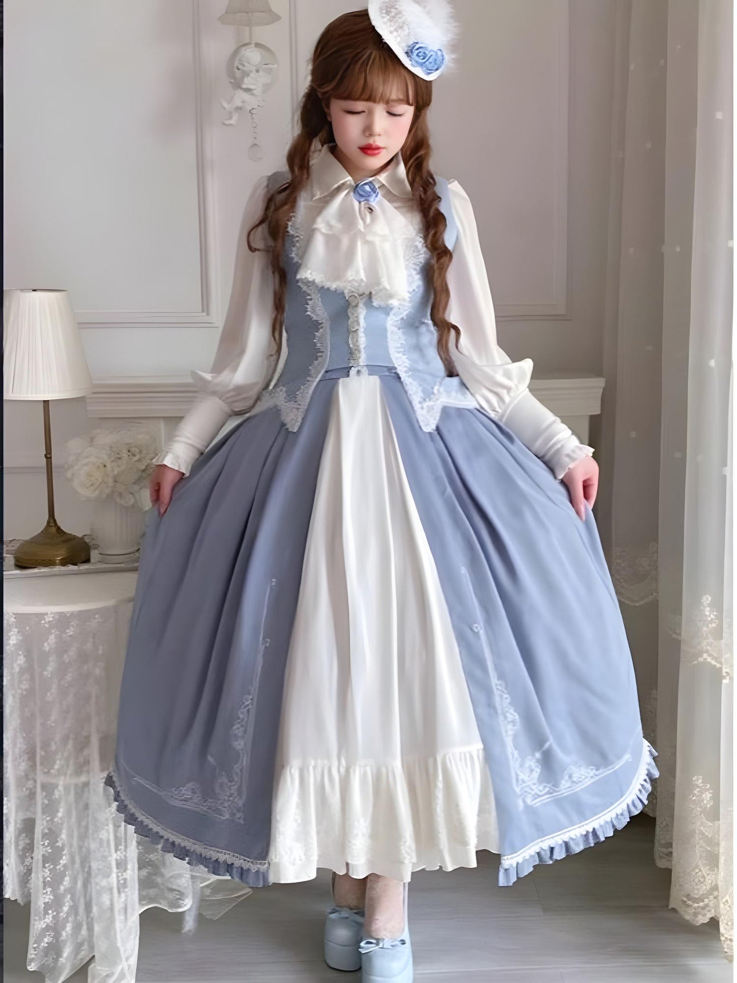 Classic Lolita Skirt Set Elegant Winter Cape