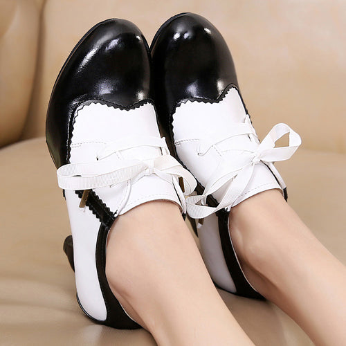 Table Leg Shaped Heel Silk Ribbon Retro Classic Lolita Shoes Black