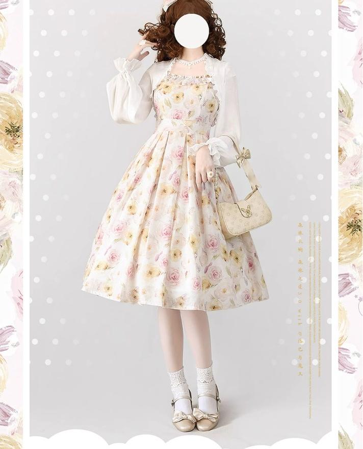 Vintage Lolita JSK Dress Summer Thin Dress