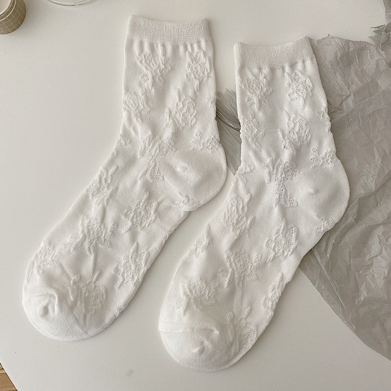 Dainty White Lace Socks B