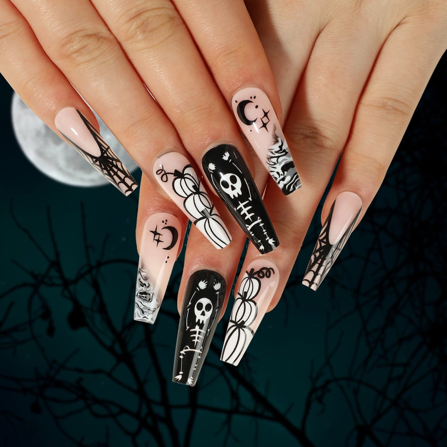 Dark Gothic Press On Nails