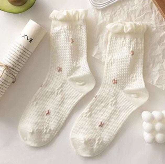 Dollette Floral Lace Socks E